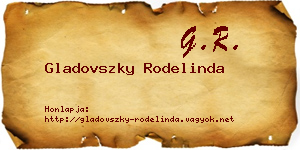 Gladovszky Rodelinda névjegykártya